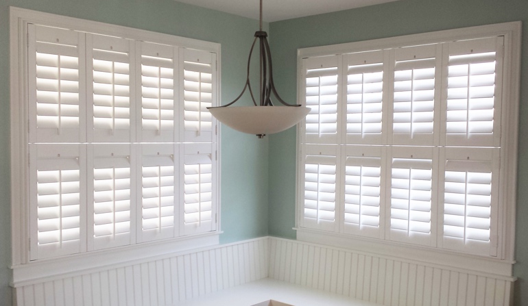 Boise white shutters in booth